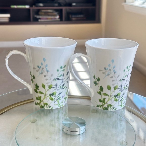 Mikasa Tivoli Garden Bone China Mug Set – Botanical Leaf Pattern (Set of 2) - Picture 8 of 9